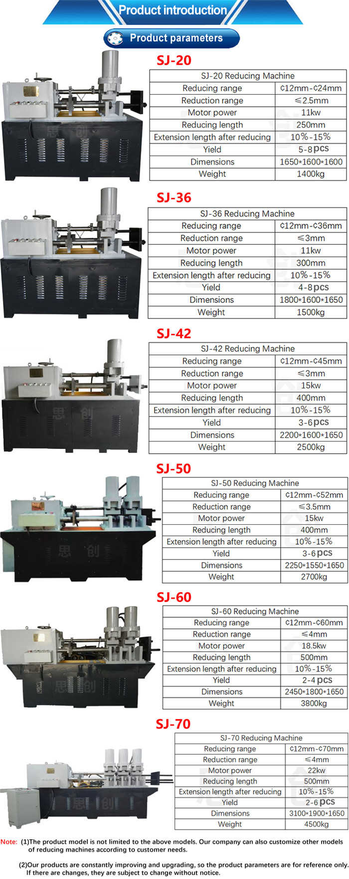 diameter reducing machine