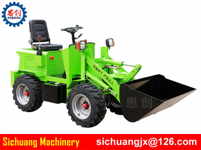Mini Hydraulic Electric Loader With 4WD Wheel With CE