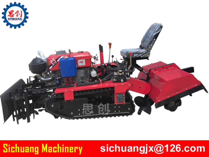 Rotary Tiller With Track Mini Crawler Cultivator