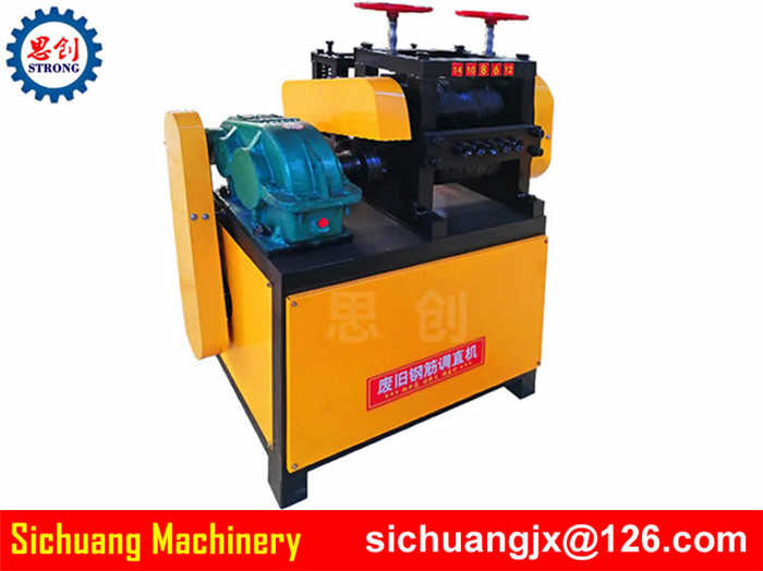 Waste Steel Bar Scrap Rebar Straightening Machine